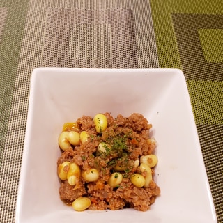 電子レンジで簡単！ひき肉と大豆で チリビーンズ